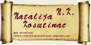Natalija Košutinac vizit kartica